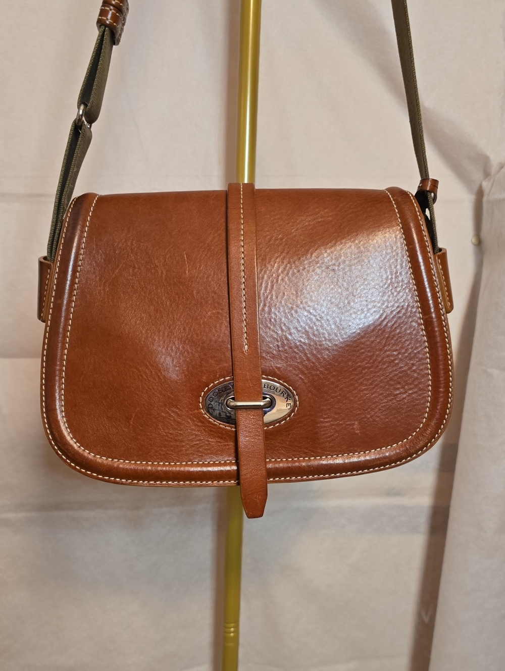 Dooney & Bourke Brown Leather Saddle Crossbody